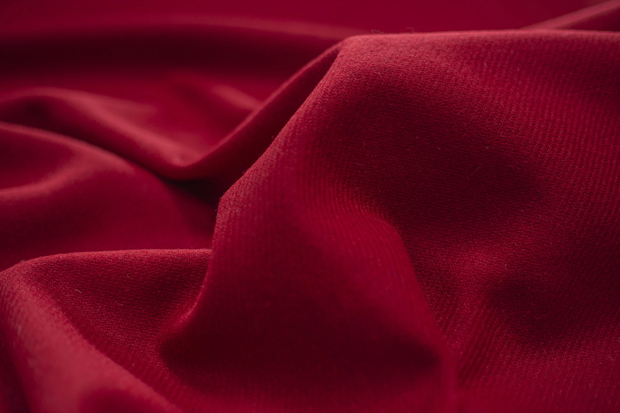 P009C - Red twill — Harris Tweed by Kenneth Mackenzie Ltd